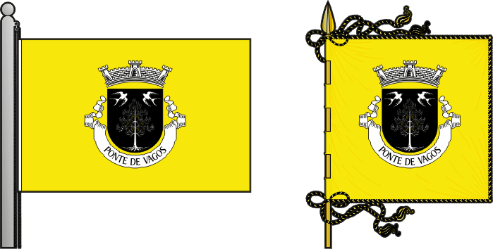 Bandeira e estandarte da antiga freguesia de Ponte de Vagos - Ponte de Vagos former civil parish, flag and banner