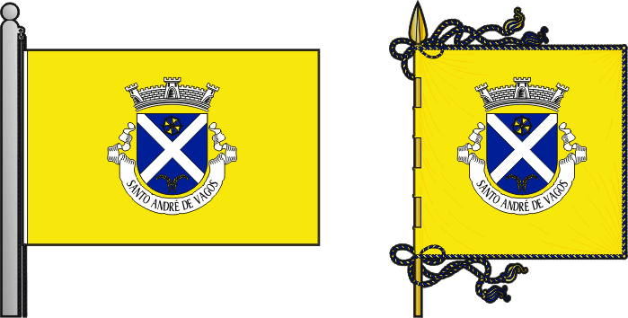 Bandeira e estandarte da freguesia de Santo André de Vagos - Santo André de Vagos civil parish, flag and banner