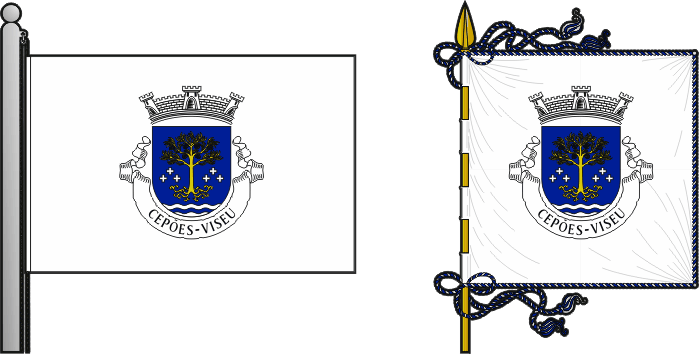 Bandeira e estandarte da antiga freguesia de Cepões - Cepões former civil parish, flag and banner Bandeira e estandarte da antiga freguesia de Cepões - Cepões former civil parish, flag and banner