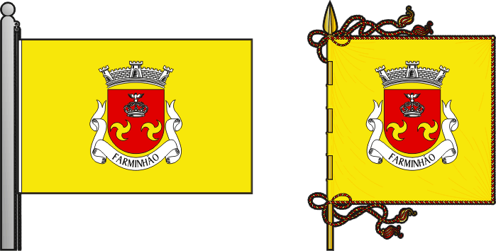 Bandeira e estandarte da antiga freguesia de Farminhão - Farminhão former civil parish, flag and banner