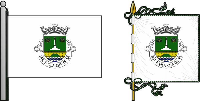Bandeira e estandarte da Freguesia de Fail e Vila Chã de Sá - Fail and Vila Chã de Sá civil parish, flag and banner