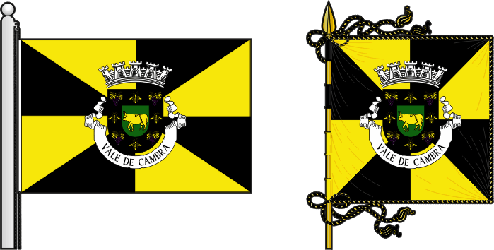 Bandeira e estandarte do Município de Vale de Cambra - Vale de Cambra municipal flag and banner