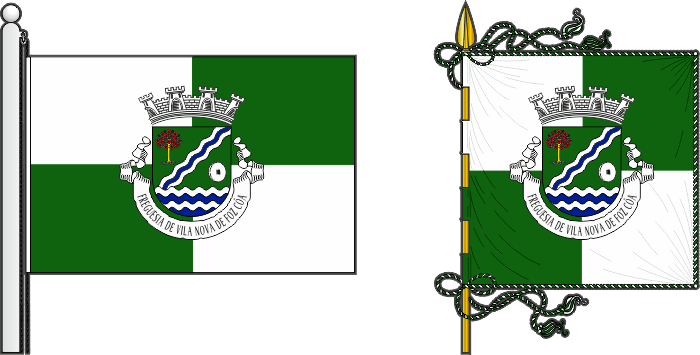 Bandeira e estandarte da Freguesia de Vila Nova de Foz Côa - Vila Nova de Foz Côa civil parish, flag and banner