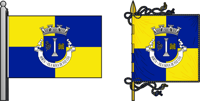Bandeira e estandarte da freguesia de Horta - Horta civil parish, flag and banner