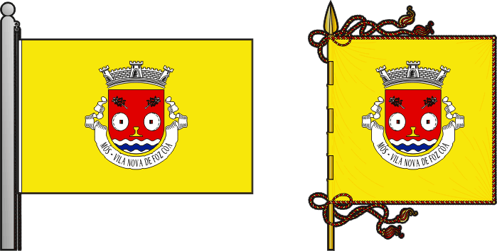 Bandeira e estandarte da antiga freguesia de Mós - Mós former civil parish, flag and banner