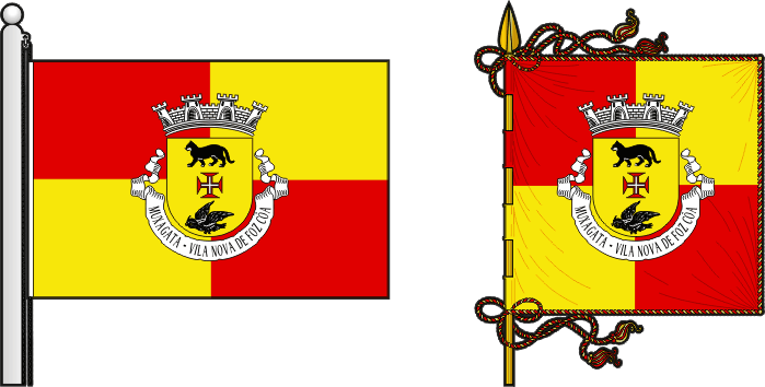 Bandeira e estandarte da freguesia de Muxagata - Muxagata civil parish, flag and banner