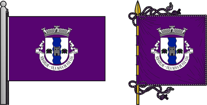 Bandeira e estandarte da freguesia de Sebadelhe - Sebadelhe civil parish, flag and banner