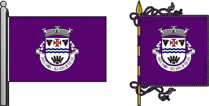 Bandeira e estandarte da freguesia de Santa Comba - Santa Comba civil parish, flag and banner