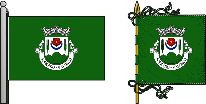 Bandeira e estandarte da antiga freguesia de Sobrado - Sobrado former civil parish, flag and banner
