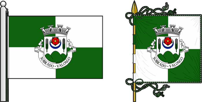 Bandeira e estandarte da antiga freguesia de Sobrado - Sobrado former civil parish, flag and banner