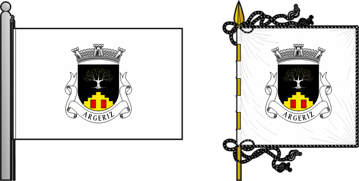 Bandeira e estandarte da freguesia de Argeriz - Argeriz civil parish, flag and banner