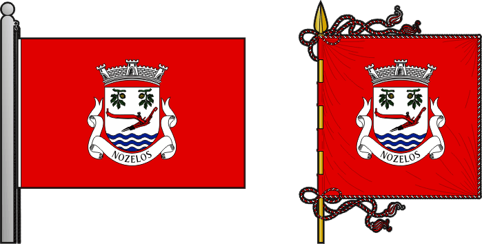 Bandeira e estandarte da antiga freguesia de Nozelos - Nozelos former civil parish, flag and banner