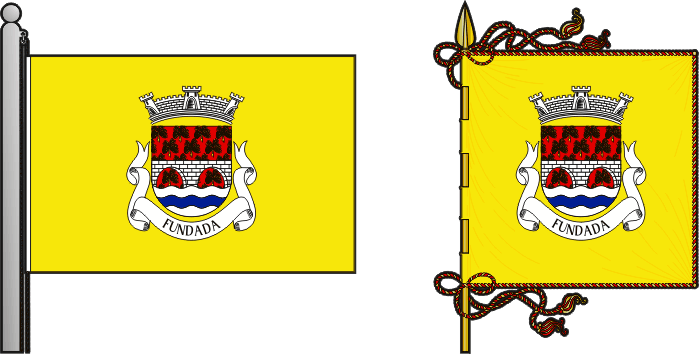 Bandeira e estandarte da freguesia de Fundada - Fundada civil parish, flag and banner Bandeira e estandarte da freguesia de Fundada - Fundada civil parish, flag and banner