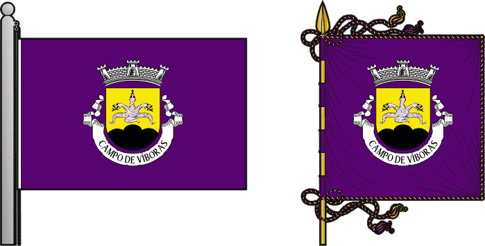 Bandeira e estandarte da antiga freguesia de Campo de Víboras - Campo de Víboras former civil parish, flag and banner