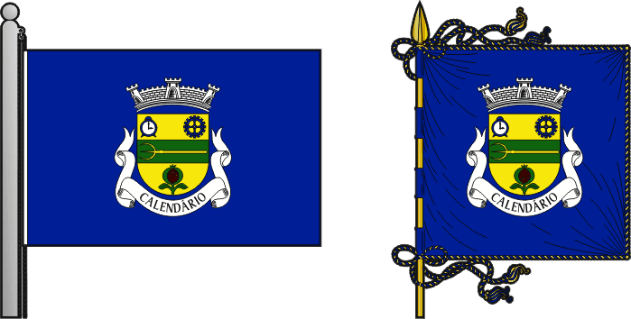 Bandeira e estandarte da antiga freguesia de Calendário - Calendário former civil parish, flag and banner Bandeira e estandarte da antiga freguesia de Calendário - Calendário former civil parish, flag and banner