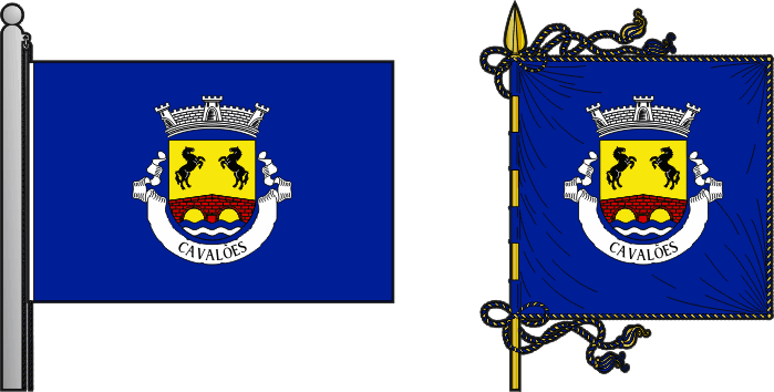 Bandeira e estandarte da antiga freguesia de Cavalões - Cavalões former civil parish, flag and banner