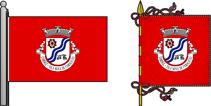 Bandeira e estandarte da antiga freguesia de Esmeriz - Esmeriz former civil parish, flag and banner
