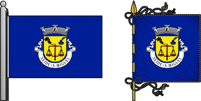 Bandeira e estandarte da antiga freguesia de Seide (São Miguel) - Seide (São Miguel) former civil parish, flag and banner