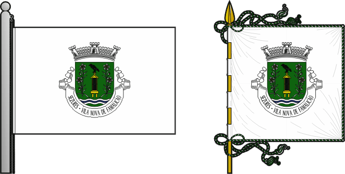 Bandeira e estandarte da antiga freguesia de Sezures - Sezures former civil parish, flag and banner