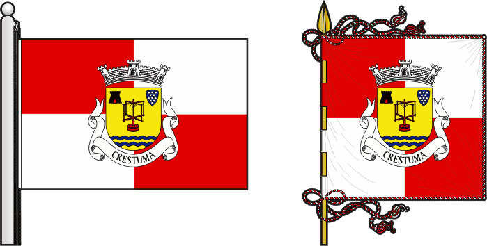 Bandeira e estandarte da antiga freguesia de Crestuma - Crestuma former civil parish, flag and banner