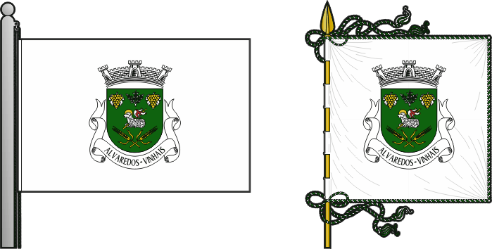 Bandeira e estandarte da antiga freguesia de Alvaredos - Alvaredos former civil parish, flag and banner