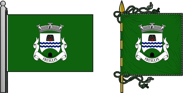 Bandeira e estandarte da antiga freguesia de Fresulfe - Fresulfe former civil parish, flag and banner Bandeira e estandarte da antiga freguesia de Fresulfe - Fresulfe former civil parish, flag and banner