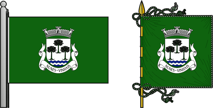 Bandeira e estandarte da antiga freguesia de Nunes - Nunes former civil parish, flag and banner Bandeira e estandarte da antiga freguesia de Nunes - Nunes former civil parish, flag and banner