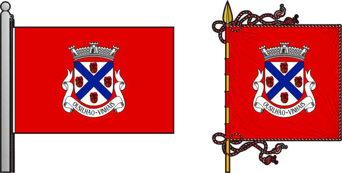 Bandeira e estandarte da antiga freguesia de Ousilhão - Ousilhão former civil parish, flag and banner
