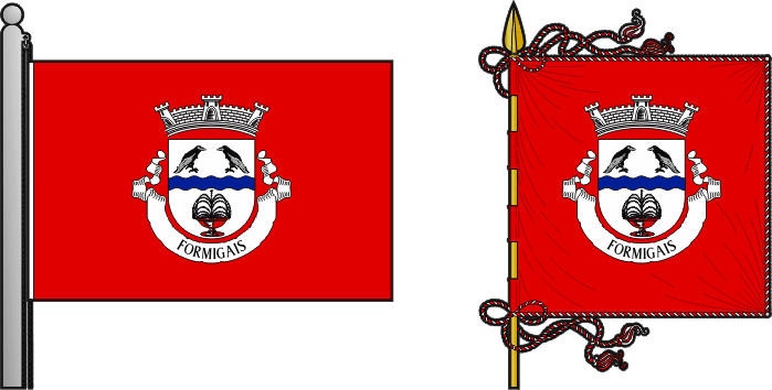 Bandeira e estandarte da antiga freguesia de Formigais - Formigais former civil parish, flag and banner