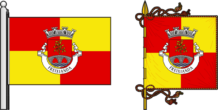 Bandeira e estandarte da antiga freguesia de Freixianda - Freixianda former civil parish, flag and banner