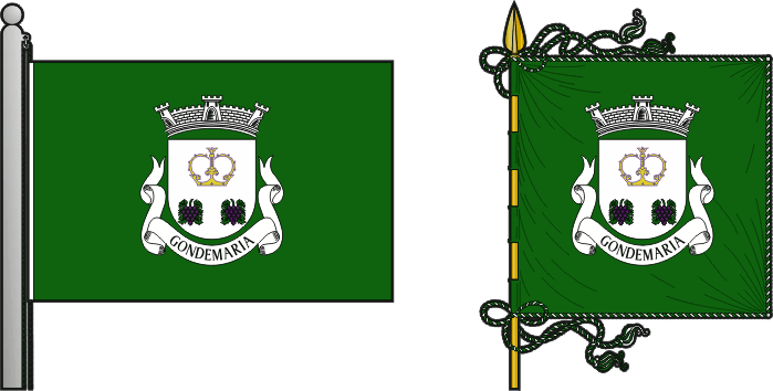 Bandeira e estandarte da antiga freguesia de Gondemaria - Gondemaria former civil parish, flag and banner Bandeira e estandarte da antiga freguesia de Gondemaria - Gondemaria former civil parish, flag and banner