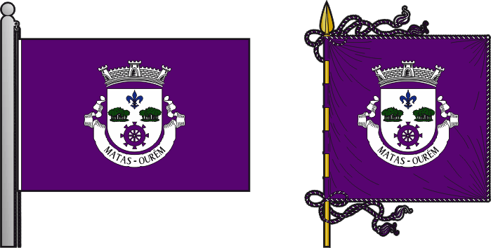 Bandeira e estandarte da antiga freguesia de Matas - Matas former civil parish, flag and banner