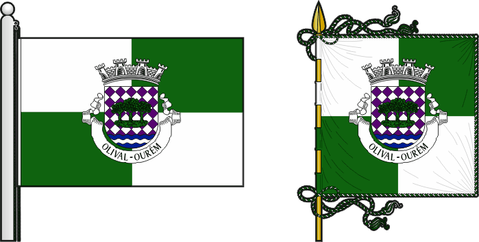 Bandeira e estandarte da antiga freguesia de Olival - Olival former civil parish, flag and banner