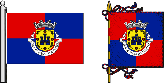 Proposta para a bandeira e estandarte do Município de Viana do Alentejo - Viana do Alentejo municipal flag and banner Proposal