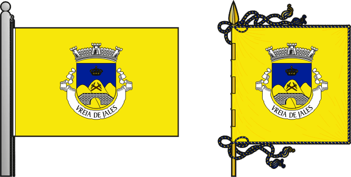 Bandeira e estandarte da freguesia de Vreia de Jales - Vreia de Jales civil parish, flag and banner Bandeira e estandarte da freguesia de Vreia de Jales - Vreia de Jales civil parish, flag and banner