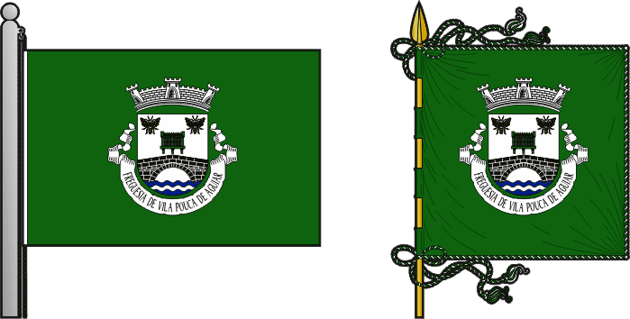Bandeira e estandarte da freguesia de Vila Pouca de Aguiar - Vila Pouca de Aguiar civil parish, flag and banner Bandeira e estandarte da freguesia de Vila Pouca de Aguiar - Vila Pouca de Aguiar civil parish, flag and banner