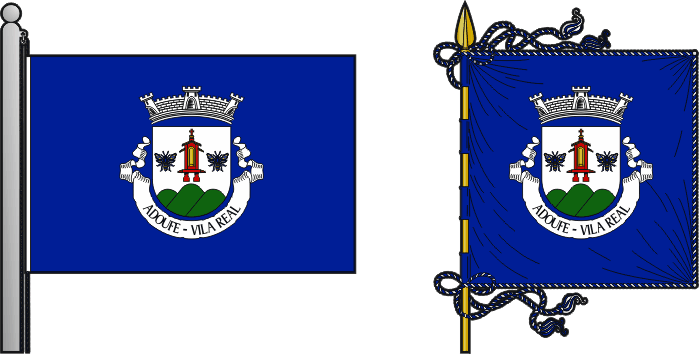 Bandeira e estandarte da antiga freguesia de Adoufe - Adoufe former civil parish, flag and banner