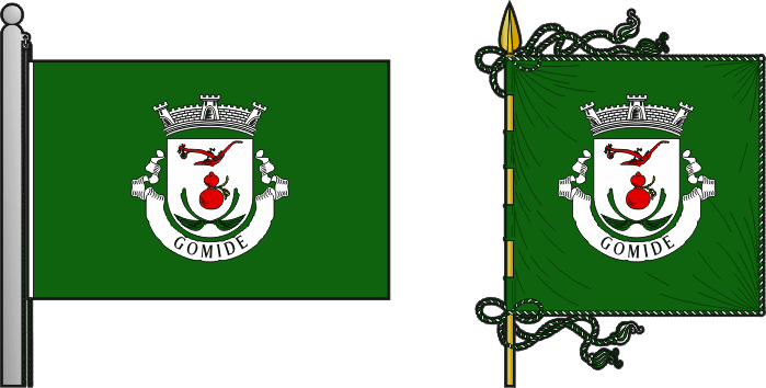Bandeira e estandarte da antiga freguesia de Gomide - Gomide former civil parish, flag and banner Bandeira e estandarte da antiga freguesia de Gomide - Gomide former civil parish, flag and banner