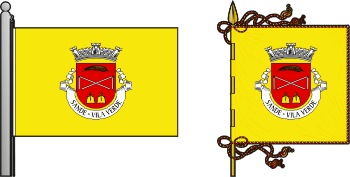 Bandeira e estandarte da antiga freguesia de Sande - Sande former civil parish, flag and banner