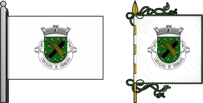 Bandeira e estandarte da antiga freguesia de Carvalhal de Vermilhas - Carvalhal de Vermilhas former civil parish, flag and banner